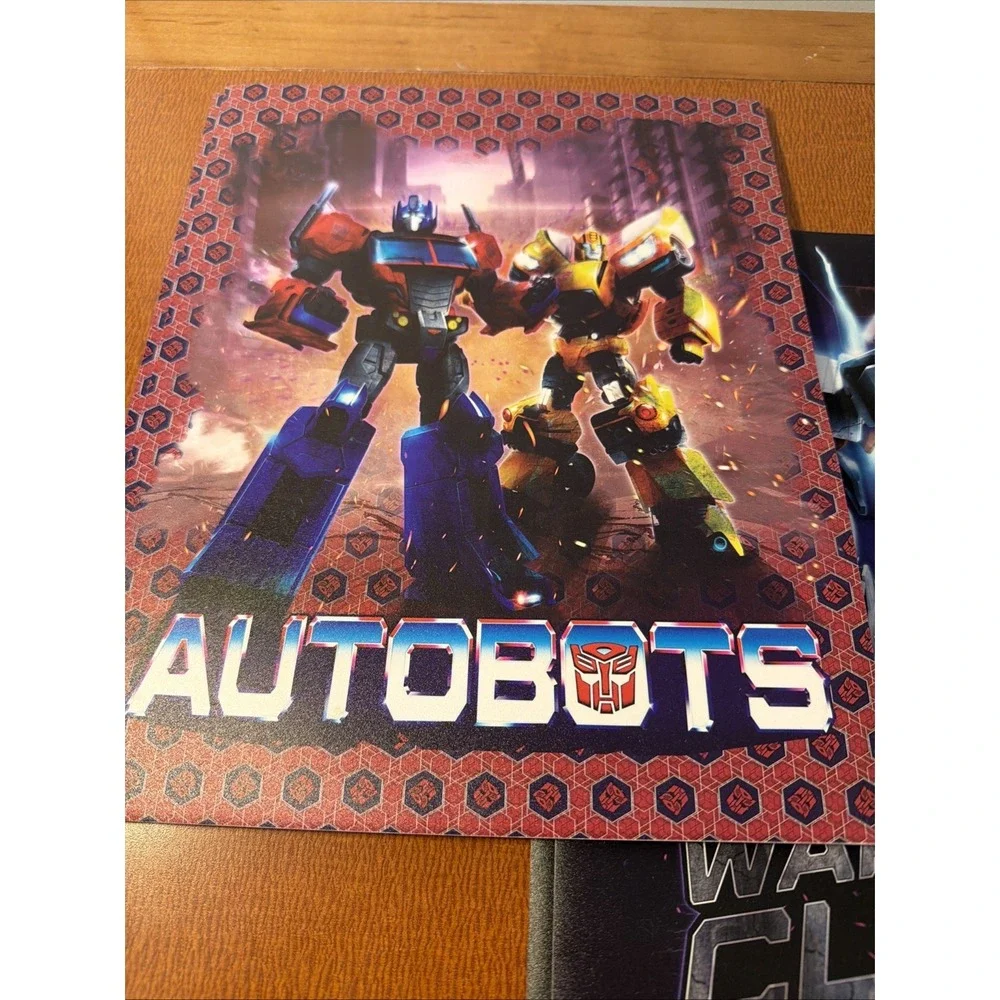 Transformers Autobits & Warriors Clash Portfolio Folders Set Of 2 3- Prong Poly